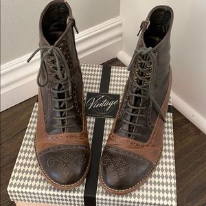 Jeffrey Campbell Vintage Mattie Brown/Tan Boots